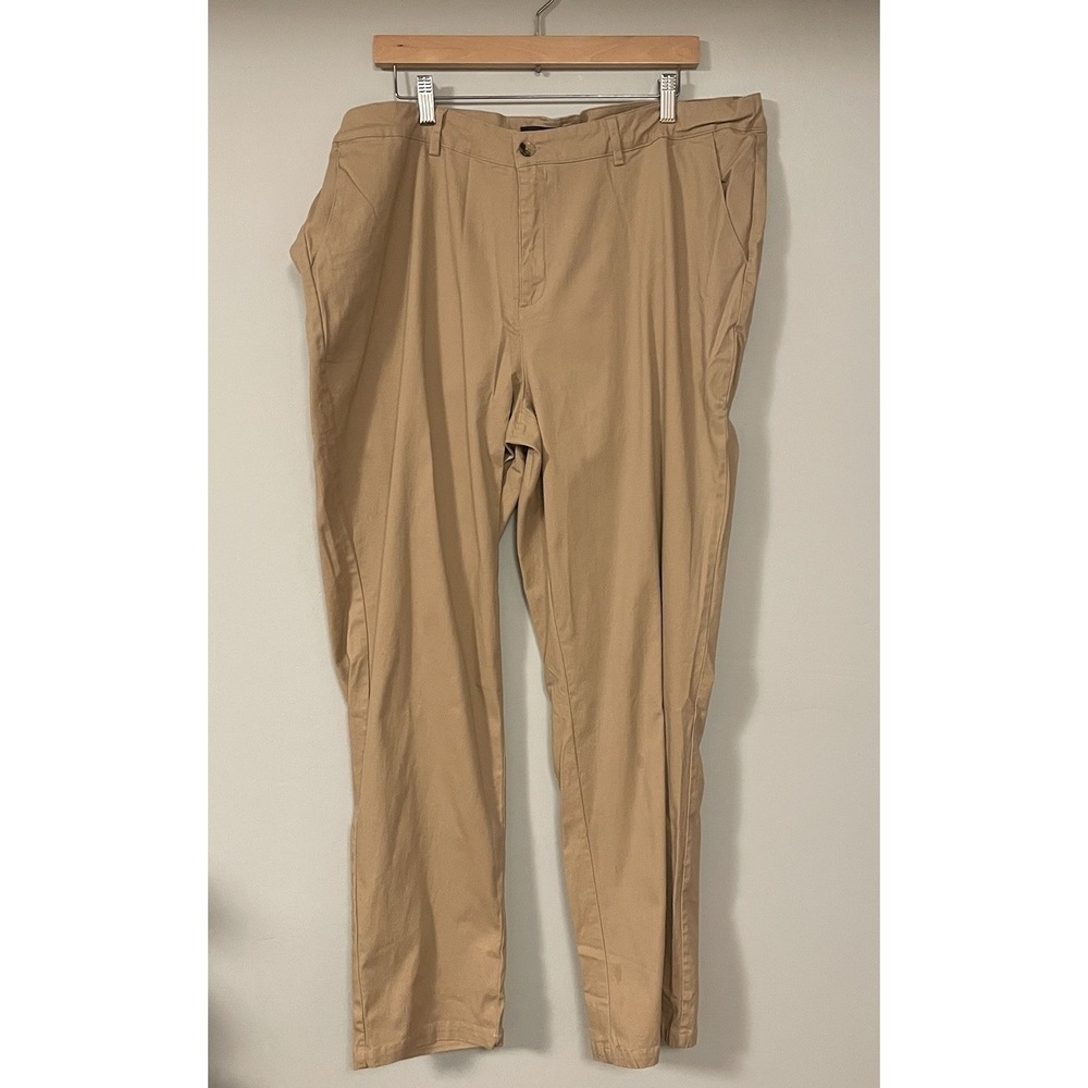 NWOT Ellos Womens sz 20‎ Casual Dress Pants Tan Khaki Chino Straight Leg